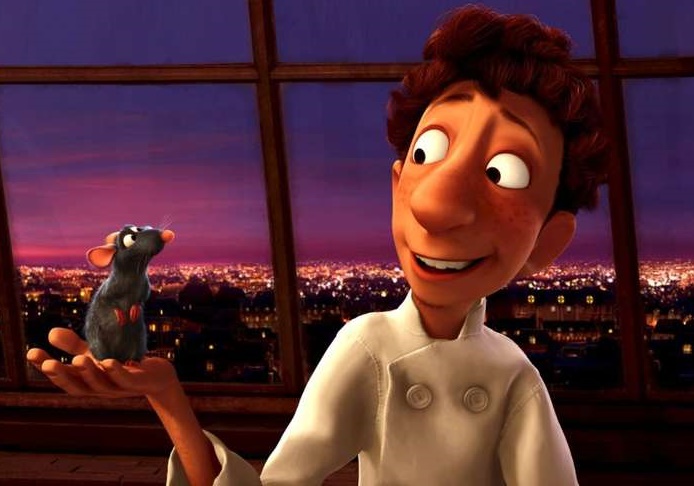 “Ratatouille” conta a história do ratinho Remy, que quer ser chef de cozinha. Crédito da foto: Divulgação