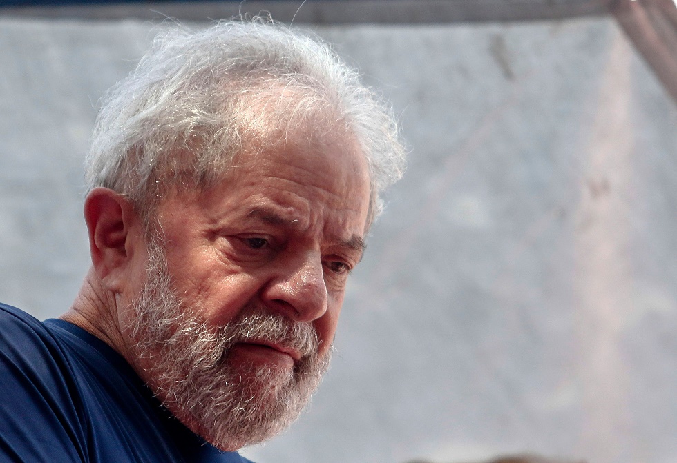 Lula está preso em Curitiba. Crédito da foto: Miguel Schincariol / AFP (7/4/2018)
