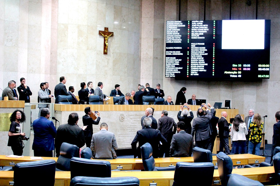 Reforma da previdência municipal de SP já havia sido aprovada em primeira discussão. Crédito da Foto: André Moura/Arquivo CMSP (22/12/2018)