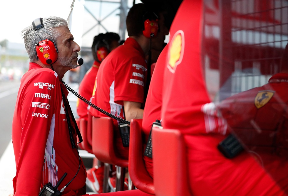 Maurizio Arrivabene, diretor da equipe de F1 da Ferrari. Crédito da Foto: Issei Kato / Pool / AFP