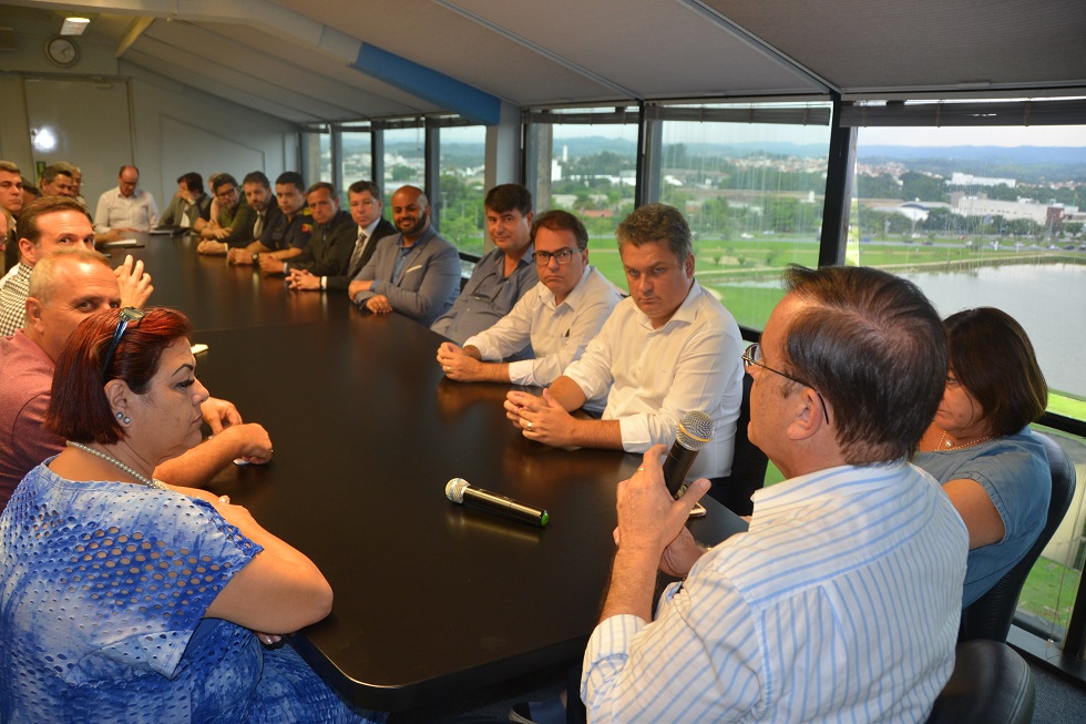 Reunião de secretariado do prefeito José Crespo (DEM). Crédito da Foto: Felipe Pinheiro/Secom Sorocaba