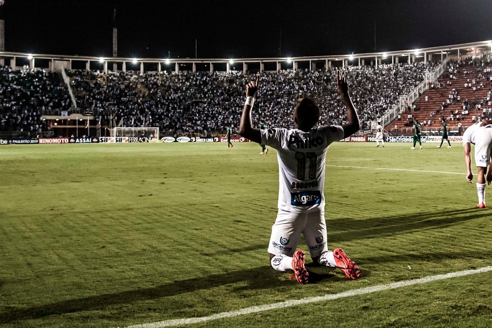 Rodrygo fez o terceiro gol do Santos contra o Guarani. Crédito da Foto: Ivan Storti/Santos FC (19/2/2019)