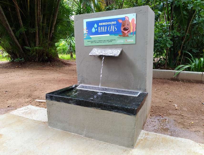 Parque da Biquinha ganha bebedouro para cães