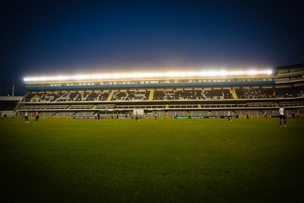 Estádio da Vila Belmiro, em Santos. Crédito da foto: Ricardo Saibun / Santos FC (15/6/2014)
