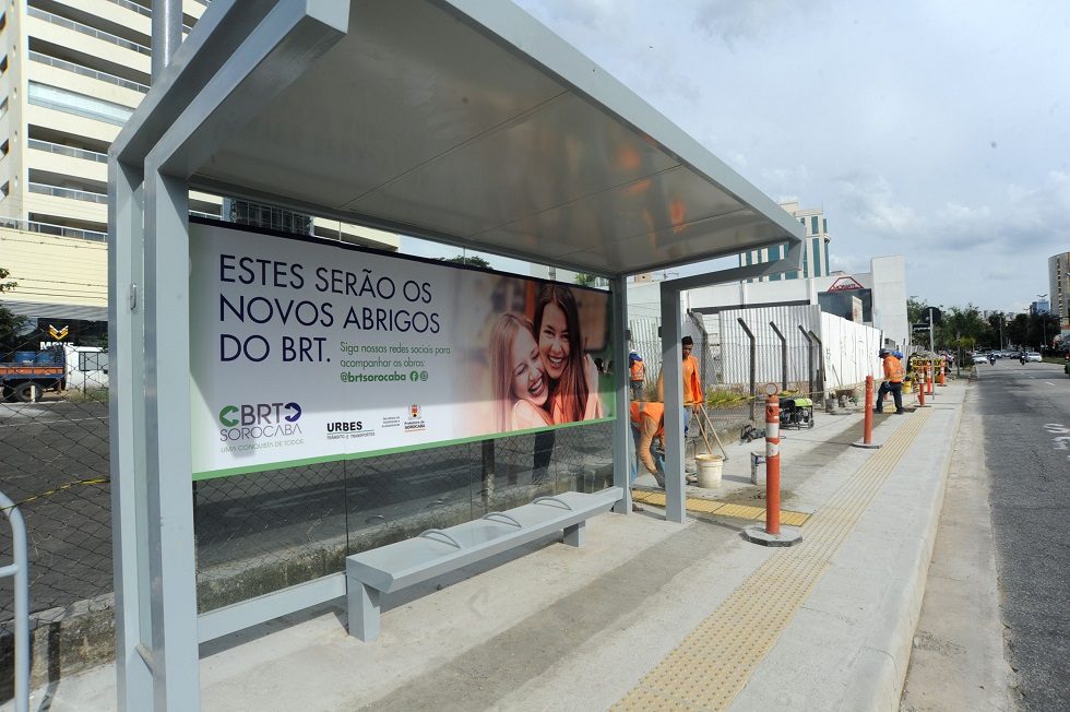 Obras do BRT, em Sorocaba