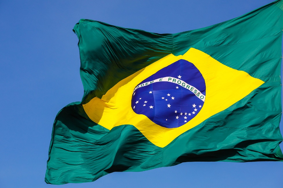 Bandeira do Brasil hasteada no Distrito Federal. Crédito da foto:  Isac Nóbrega/PR (3/7/2019)