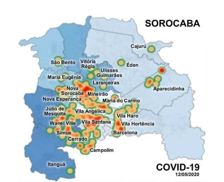 Boletins semanais terão mapa de casos da Covid na cidade