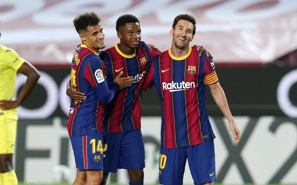 Ansu Fati e Messi marcam na estreia do Barcelona no Campeonato Espanhol
