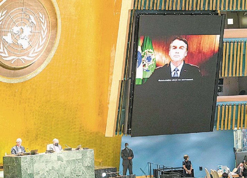 Brasil é vítima de desinformação sobre meio ambiente, diz Bolsonaro na ONU